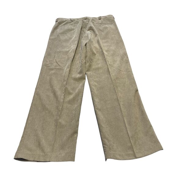 Kenneth Cole Reaction Corduroy Pants Men's 34X30 Brown Flat Front Mid-Rise - Picture 4 of 9